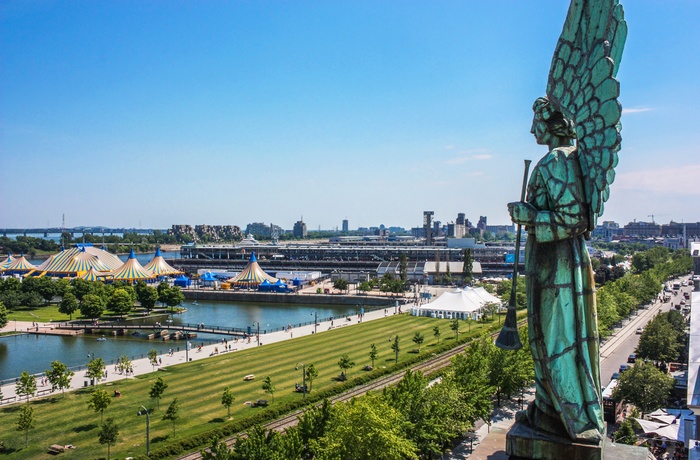 Udsigt til Old Port i Montreal, Quebec i Canada