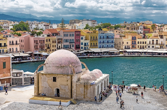Ganmel moske ved havnen i kystbyen Chania på Kreta