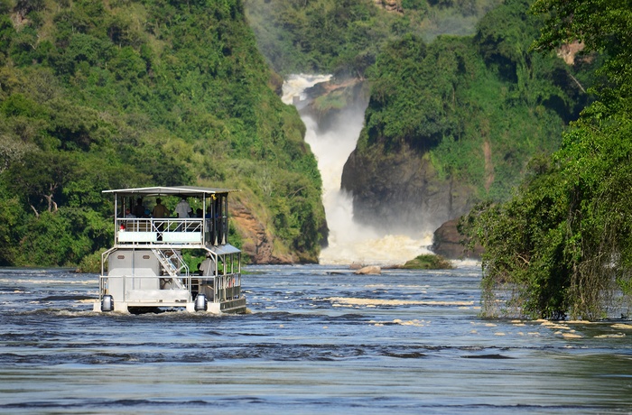 Bådtur til vandfald i Murchison Falls National Park - Uganda
