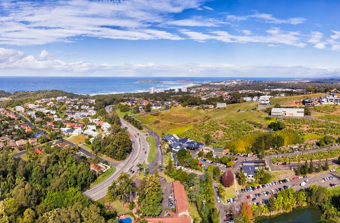 Kystbyen Coffs Harbour ligger langs Pacific Highway i New South Wales - Australien