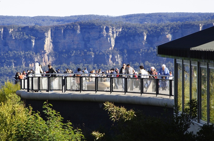 Udsigtspunktet Echo Point med udsigt til Blue Mountains - New South Wales