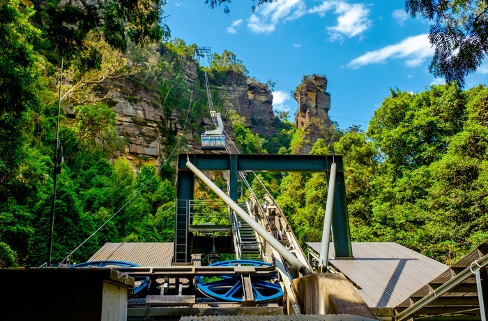 Den stejle Scenic Cableway i Katoomba - Blue Mountains i New South Wales