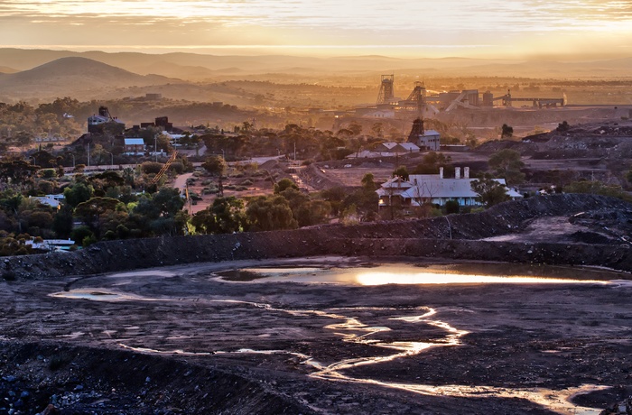 Udsigt til minebyen Broken Hill i New South Wales, Australien