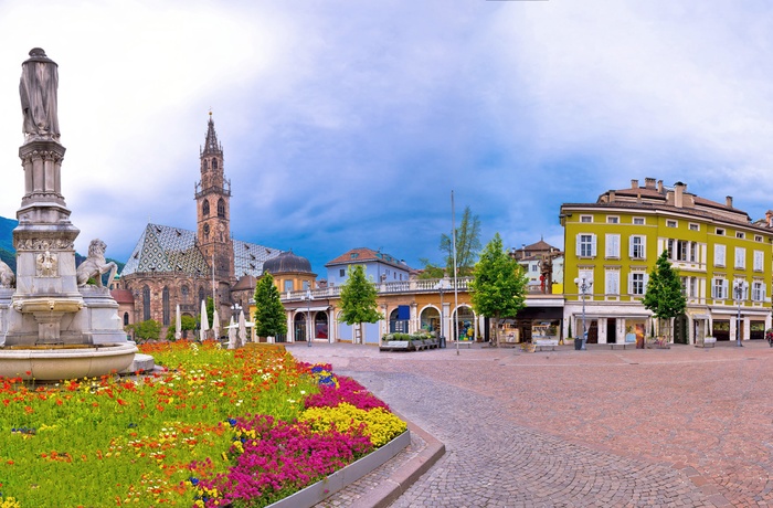 Torvet Waltherplatz i Bolzanos centrum