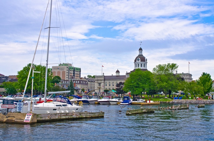 Havnen i byen Kingston, Ontario i Canada