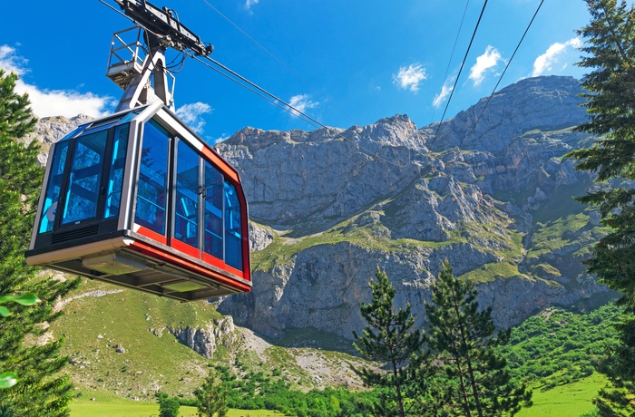 Kabelbane i Picos de Europa Nationalpark i det nordlige Spanien