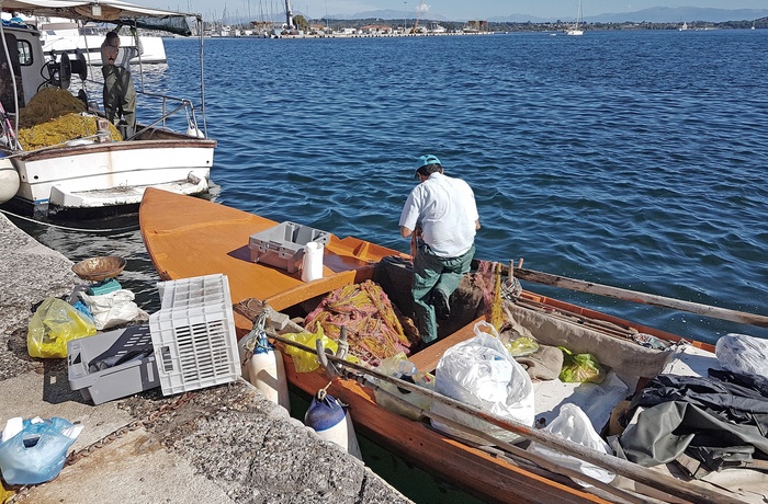Lokale fiskere ved havnen i Preveza - Grækenland