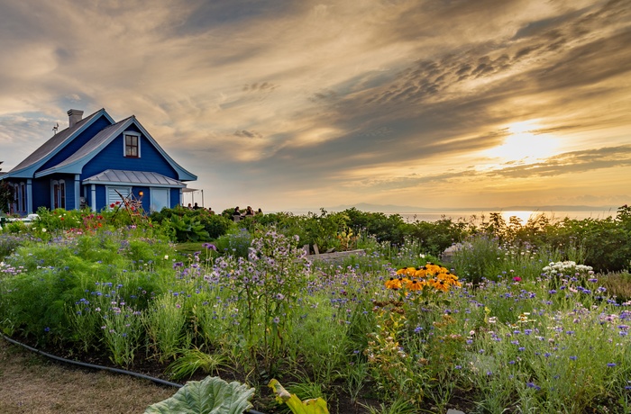 Klassisk hus i Kamouraska i Quebec, Canada