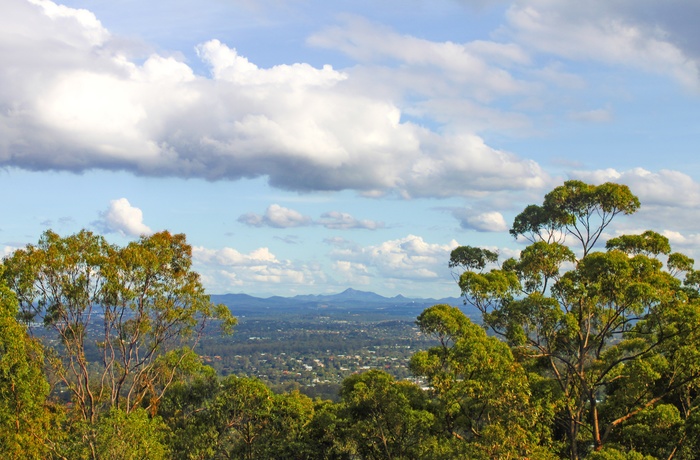 Udsigt fra Mount Coot-tha Lookout, Brisbane i Queensland