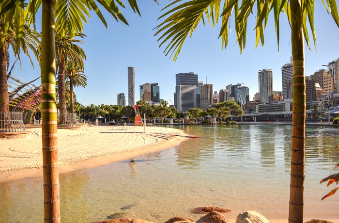 Kunstig strand, South Bank i Brisbane, Queensland