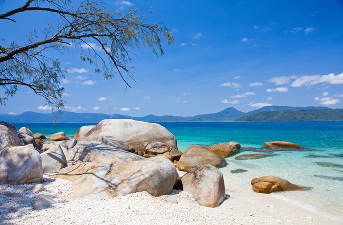 Strand på Fitzroy Island - Queensland i Australien