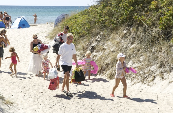 Familie på Ristinge Strand, Langeland