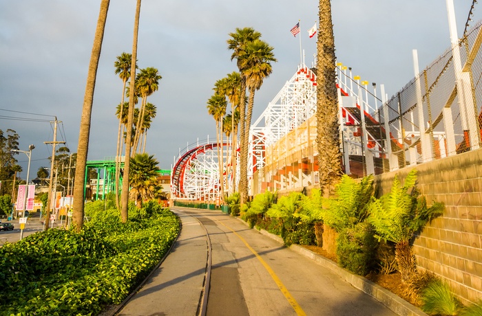 Santa Cruz Beach Boardwalk med masser af forlystelser - Californien