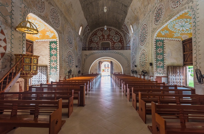 Santo Domingo de Guzmán kirken i Uayma - Yucátan i Mexico