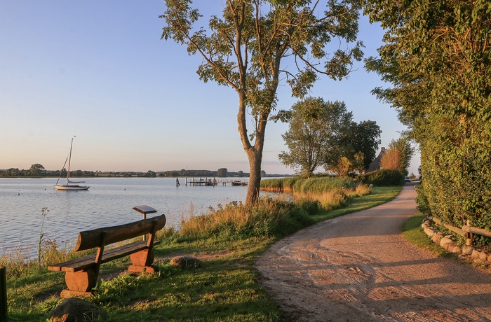 Schlei-fjorden ved solnedgang - Slesvig-Holsten i Tyskland