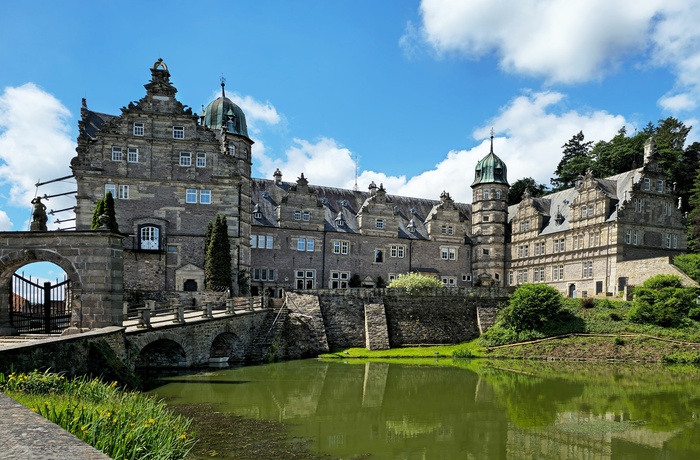 Schloss Hämelschenburg i Weserbergland i Niedersachsen