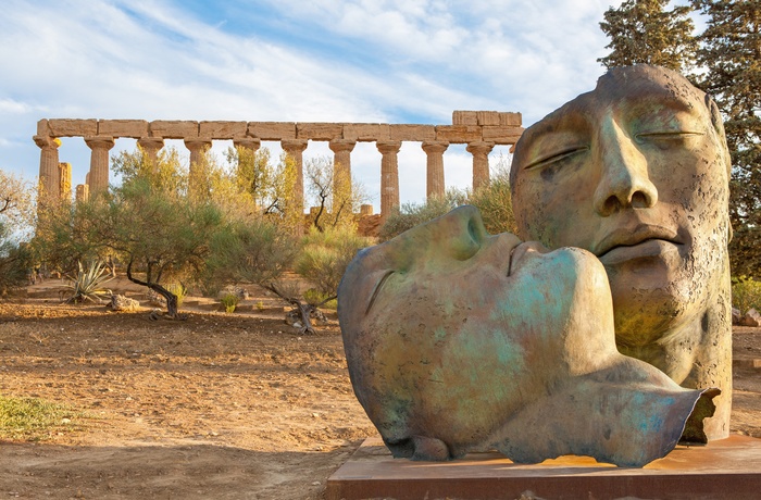 Agrigento - tempelruiner på Sicilien