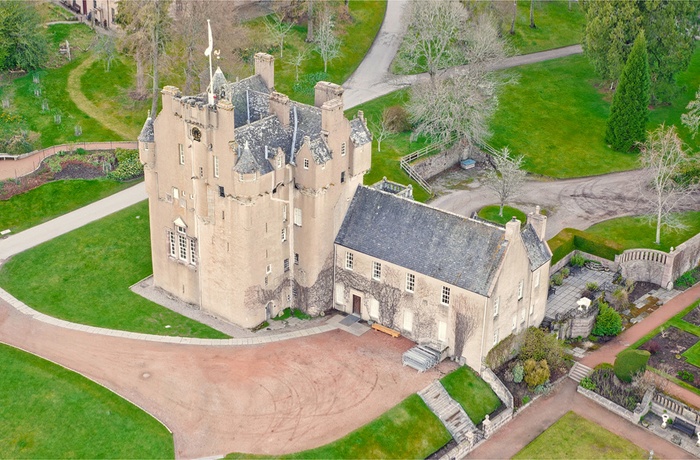 Skotland - Crathes Castle set fra luften
