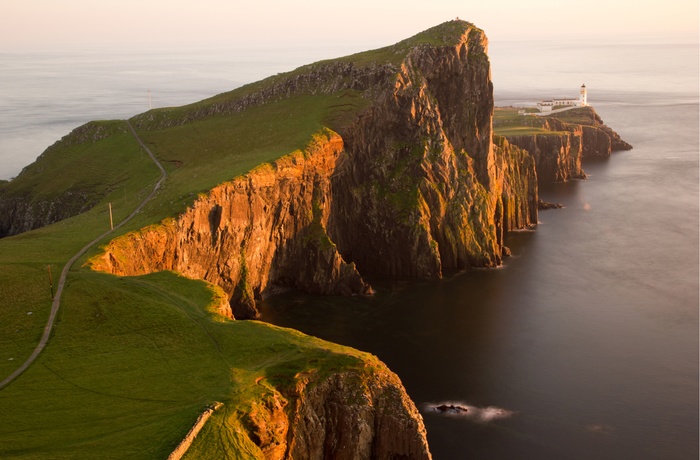 Neist Point Lighthouse på Isle of Skye, Skotland