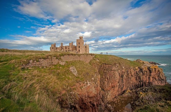 Slains Castle på Skotlands nordøstlige kyst nær Cruden Bay