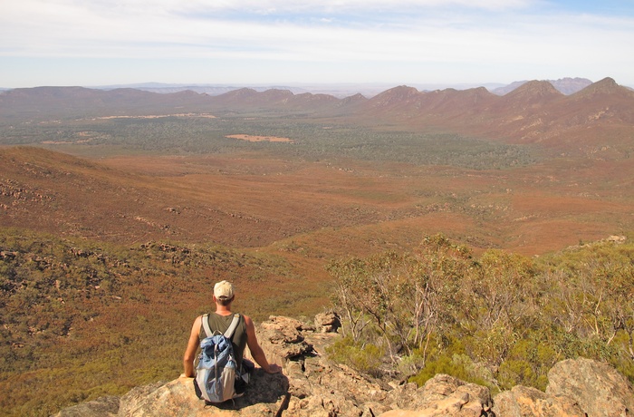 På vandring i Flinders Ranges Nationalpark, South Australia