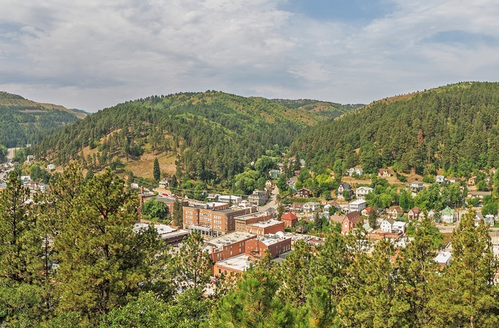 Panoramaudsigt mod Deadwood i Black Hills - South Dakota i USA