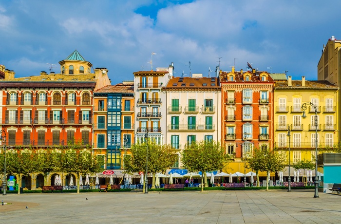 Spanien, Navarra, Pamplona - Plaza del Castillo