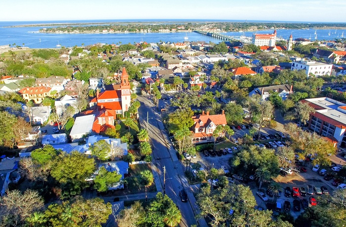Luftfoto af St. Augustine i Florida, USA