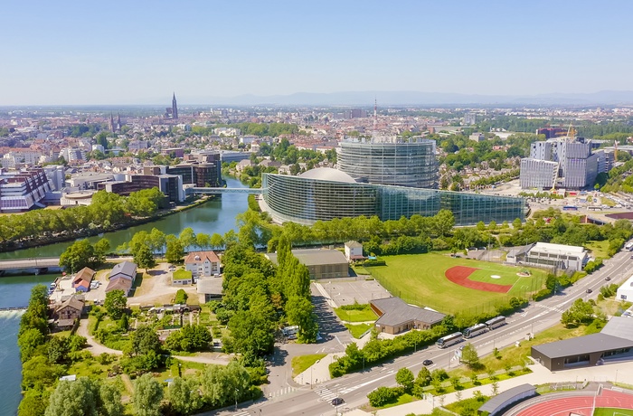 Det europæiske kvarter med Europaparlamentet i Strasbourg, Frankrig
