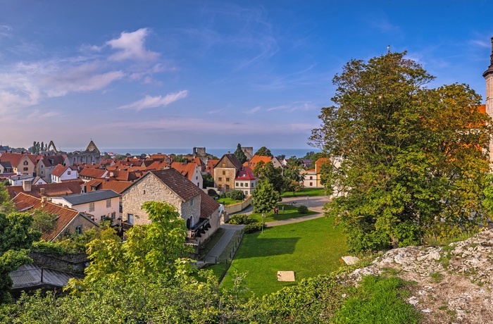 Panoramaudsigt til Visby på Gotland, Sverige