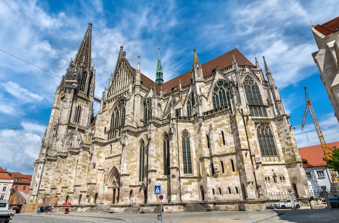 Den imponerende katedral i Regensburg, Sydtyskland