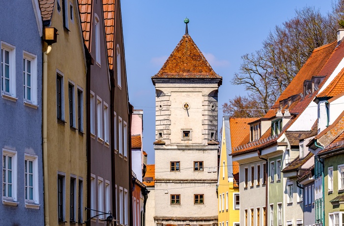 Den gamle bydel i Landsberg am Lech, Sydtyskland