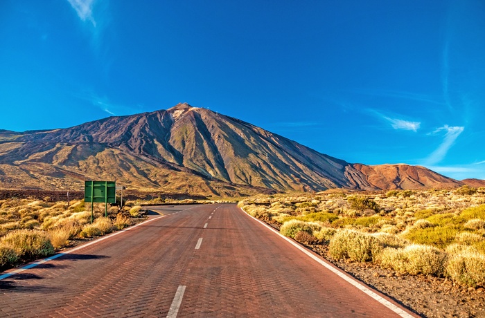 Vej mod vulkanen Teide på Tenerife