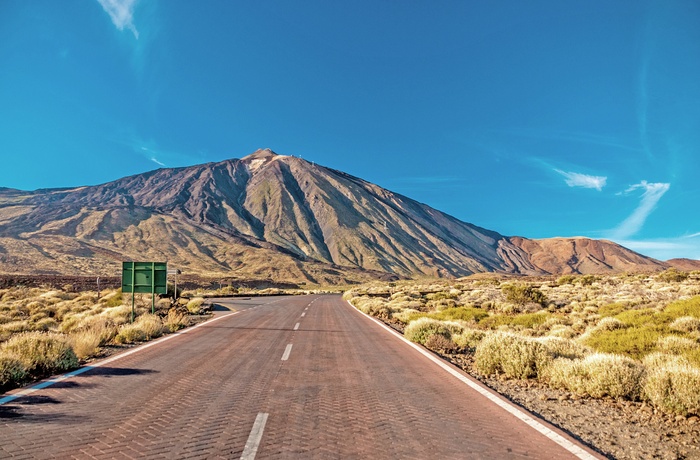 Vej mod vulkanen Teide på Tenerife