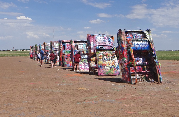 Cadillac Ranch i Amarillo, Texas i USA