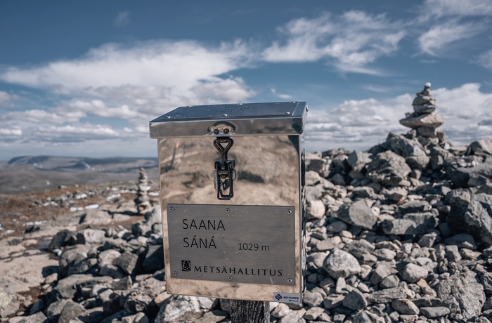 Toppen af Saana-bjerget  der er 1029 meter højt, det nordlige Finland