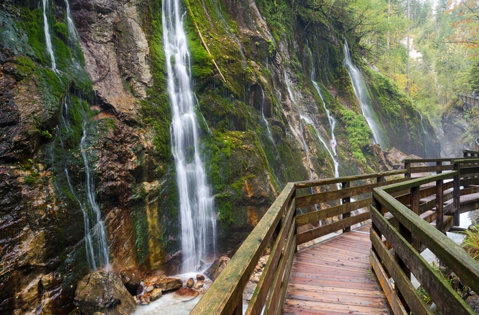 Wimbachklamm kløften i Berchtesgaden Nationalpark, Sydtyskland