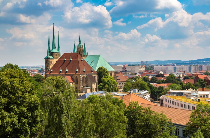 Domkirken i Erfurt, Thüringen i Tyskland