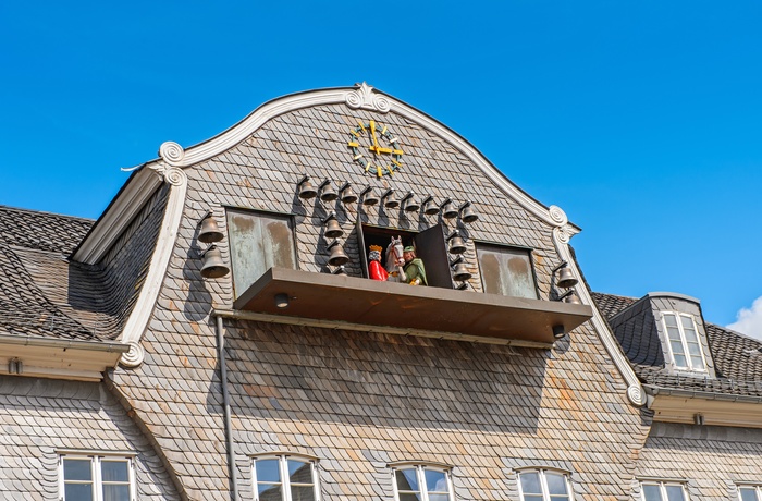 Kämmergebäude med klokkespillet i Goslar, Nordtyskland