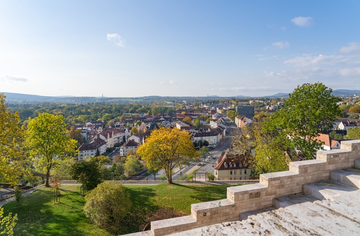 Udsigt til Kassel by fra Grimmwelt museet, Midttyskland