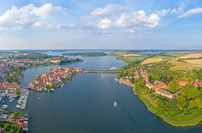 Panoramabillede af byen Malchow, Nordtyskland