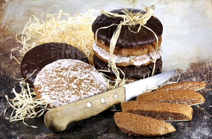 Nürnberrger Lebkuchen - lokal specialitet i Franken, Tyskland