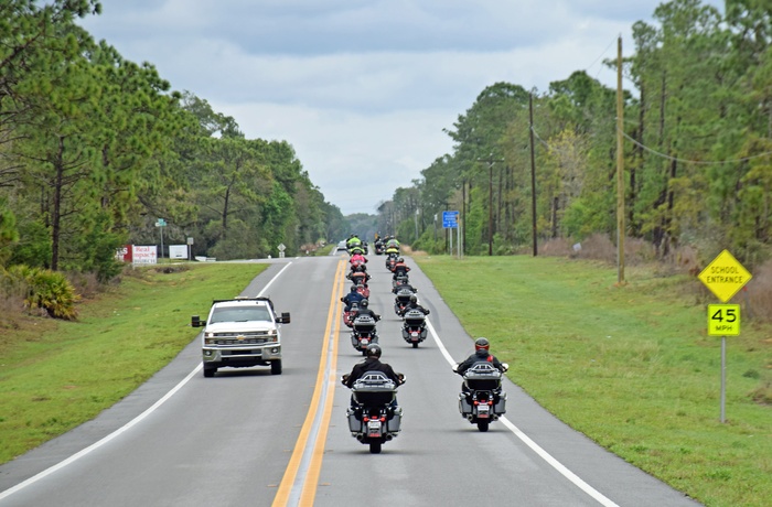 MC-tur Florida Rundt og Daytona - dag 4: Kolonnekørsel gennem Florida