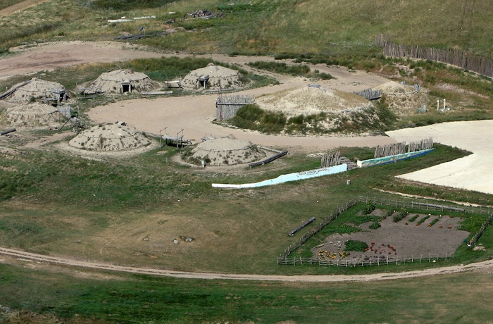 MHA Earthlodge Village ved New Town i North Dakota