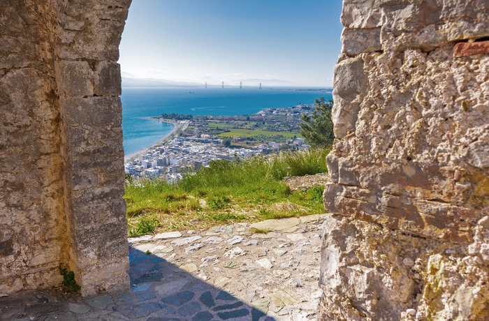 Udsigt fra den venetianske fæstning i Nafpaktos - Grækenland