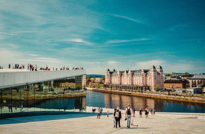 Udsigt fra taget på Operaen i Oslo