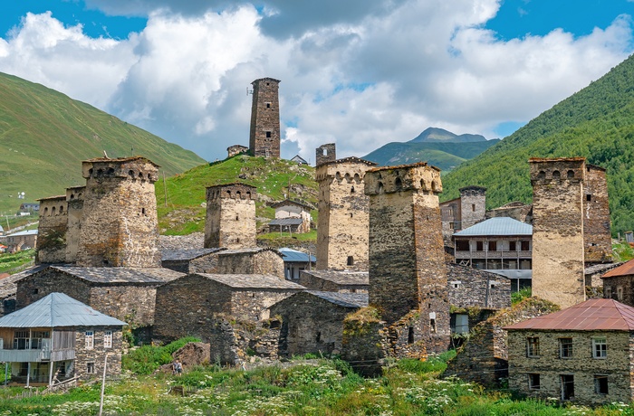 Bjerglandsbyen Ushguli, er på UNESCOs Verdensarvsliste - Georgien