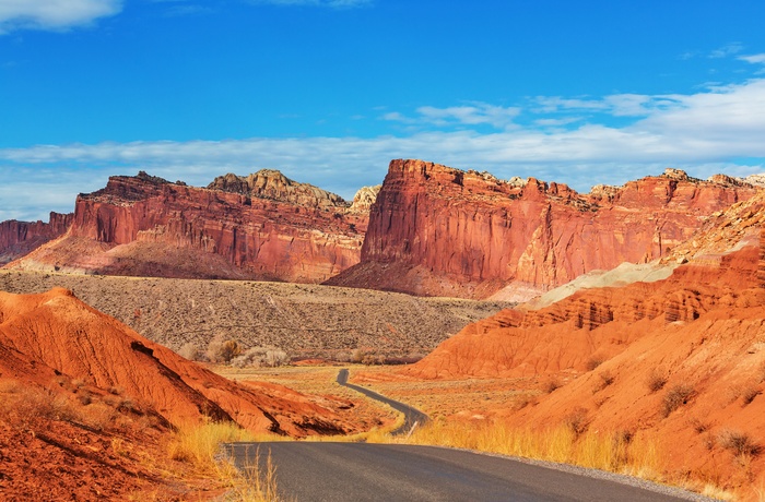 The Scenic Road gennem Capitol Reef National Park - Utah i USA