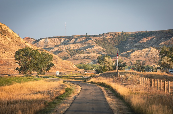 Vej forbi Medora i North Dakota