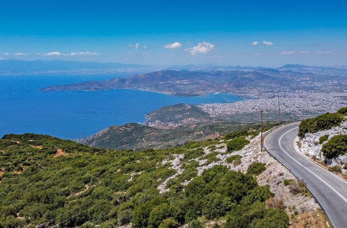 Vej fra Pelion-halvøen mod byen Volvos - Grækenland
